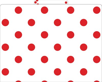 Barker Creek File Folder Set, 1/3-Cut Tab, Letter Size, Red & White Dot, 24/Set (4392)