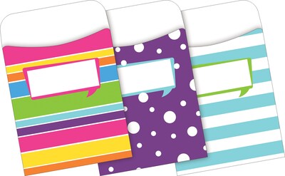 Barker Creek Folder & Pocket Set, 1/3-Cut Tab, Letter Size, Multicolored, 42/Set (4412)