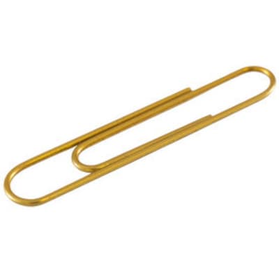 JAM Paper® Colored Jumbo Paper Clips, Large 2 Inch, Gold Paperclips, 2  Packs of 75 (21832060a) | Quill.com