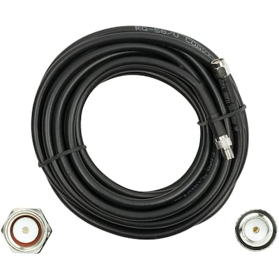 Wilson Electronics 15 Coax to Coax Audio/Video Cable, Black (WB955815)