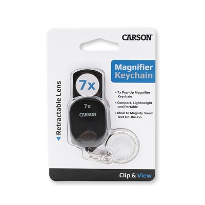 Carson Pop-up Retractable 7x Aspheric Keychain Magnifier (GN-70)