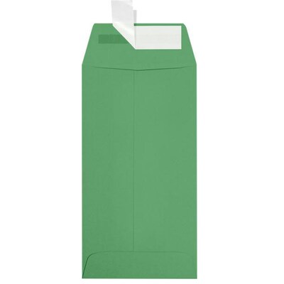 JAM Paper Self Seal #7 Coin Envelopes, 3 1/2 x 6 1/2, Green, 50/Pack (7CO-L17-50)