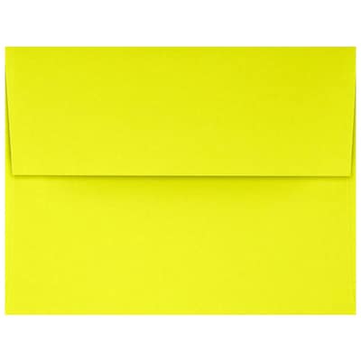 JAM Paper A4 Self Seal Invitation Envelopes, 4 1/4" x 6 1/4", Citrus Yellow, 500/Pack (4872-L20-500)