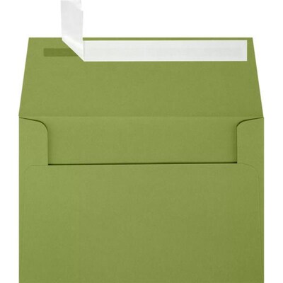 JAM Paper A4 Self Seal Invitation Envelopes, 4 1/4 x 6 1/4, Avocado Green, 500/Pack (4872-27-500)