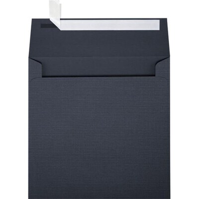 JAM Paper Self Seal Invitation Envelopes, 5 1/4" x 5 1/4", Nautical Blue Linen, 50/Pack (8510-BULI-50)