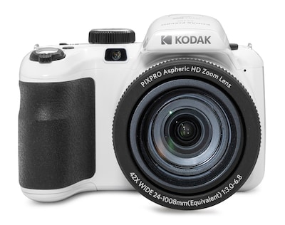 Kodak PIXPRO 20MP Digital Bridge Camera, 42x Optical Zoom, White, (AZ425-WH)