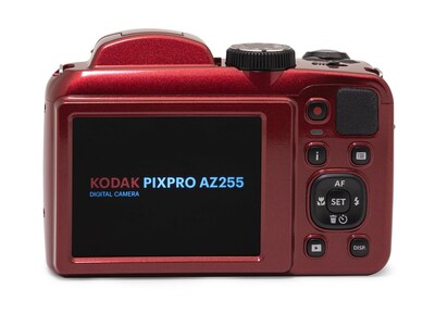 Kodak PIXPRO 16MP Bridge Digital Camera, 25x Optical Zoom, Red (AZ255-RD)