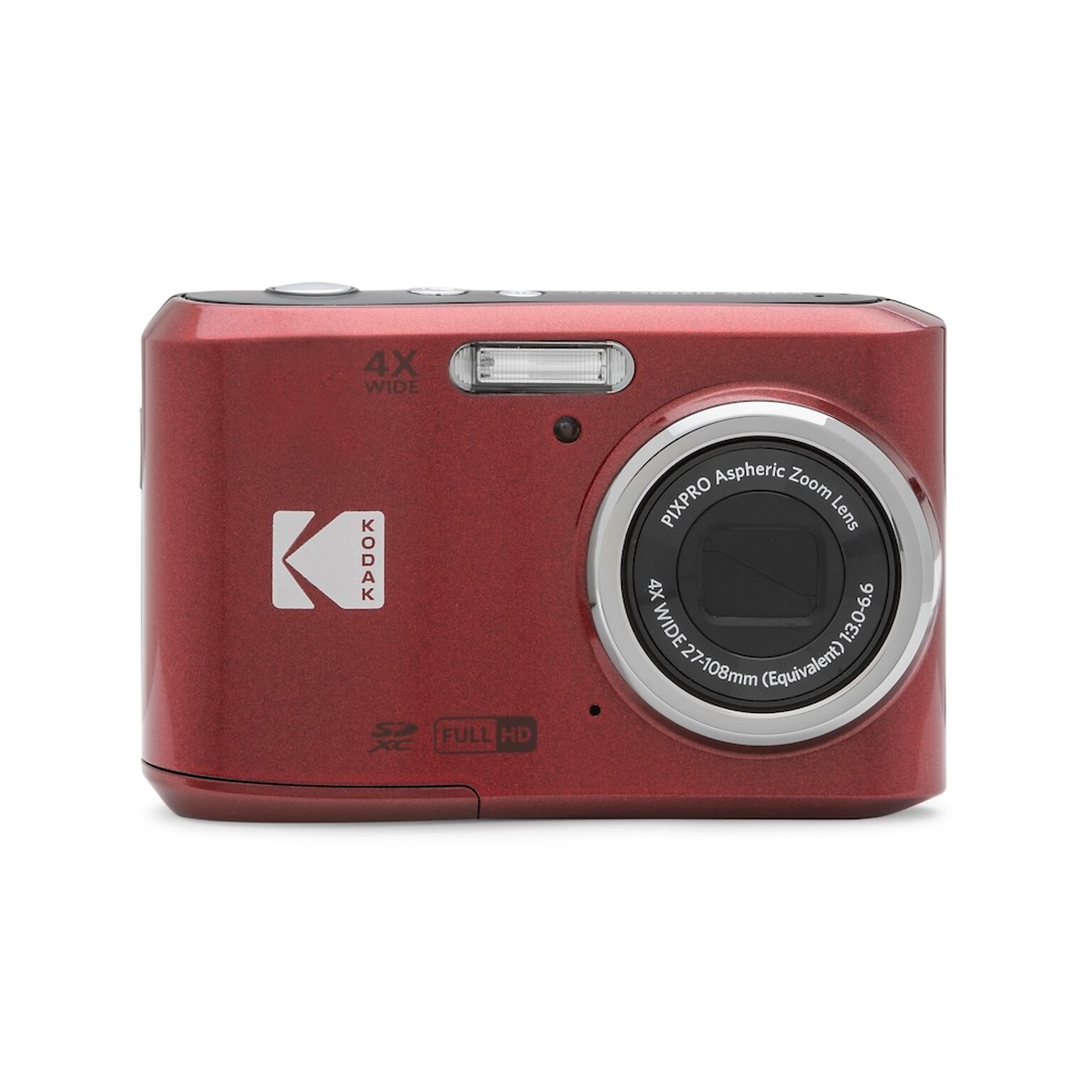 Kodak PIXPRO 16MP Point and Shoot Digital Camera, 4x Optical Zoom, Red (FZ45-RD)