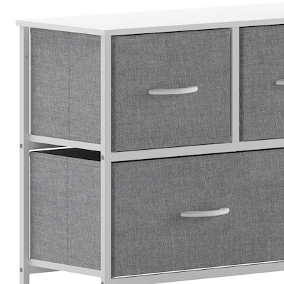 Flash Furniture Harris 5 Drawers Storage Dresser, White (WX5L206WWGR)