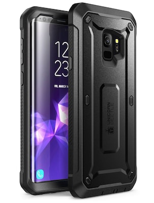 i-Blason SUPCASE Galaxy S9 Plus Case Full-body Rugged Holster Case WITH Screen Protector, for S9 Plus 2018 Release, Black