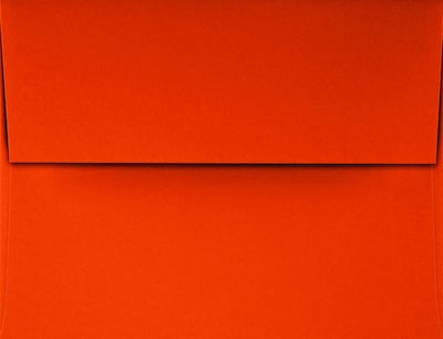 LUX A2 Invitation Envelopes (4 3/8 x 5 3/4) 250/Pack, Neon Red-Orange (4870-ORA-250)