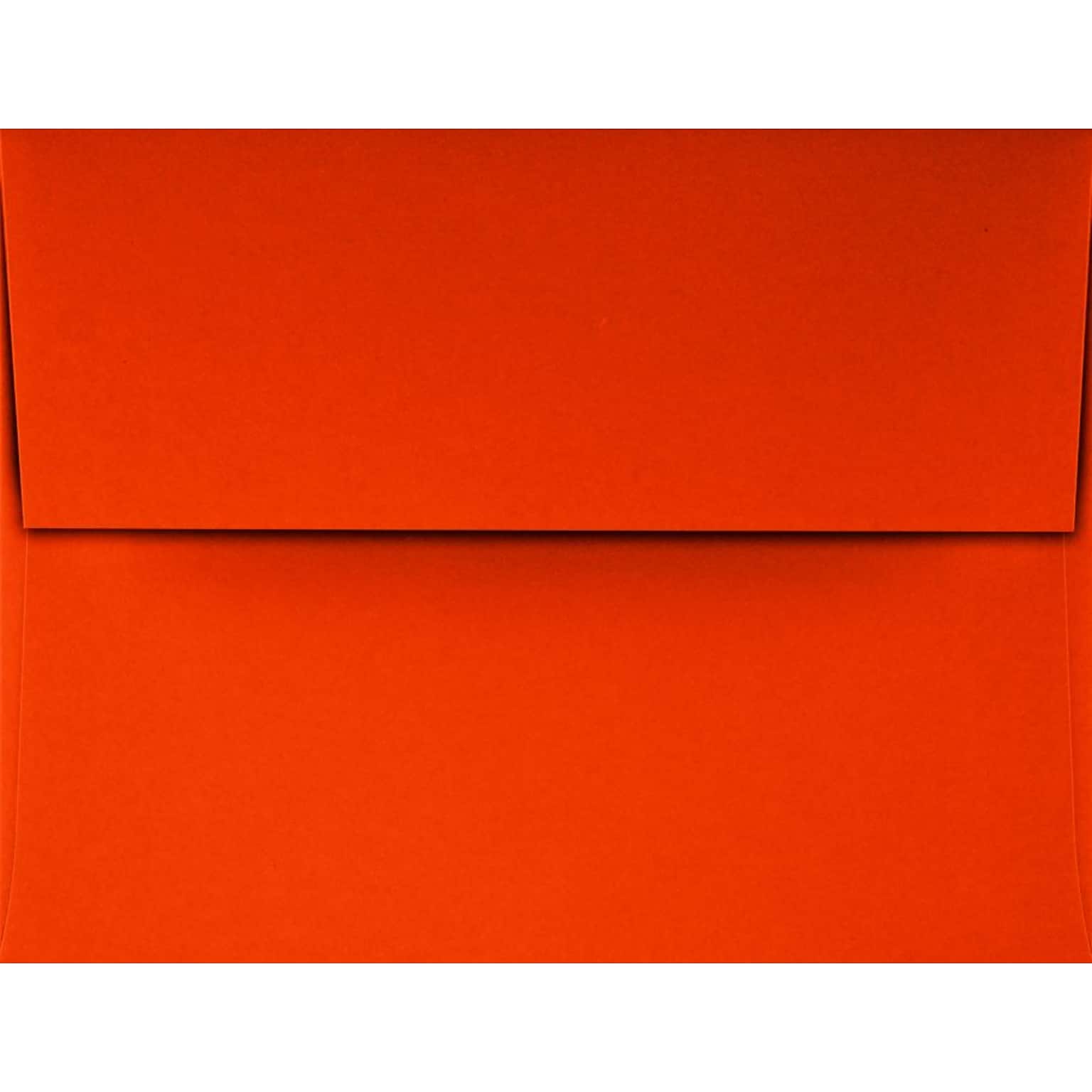 LUX A2 Invitation Envelopes (4 3/8 x 5 3/4) 250/Pack, Neon Red-Orange (4870-ORA-250)