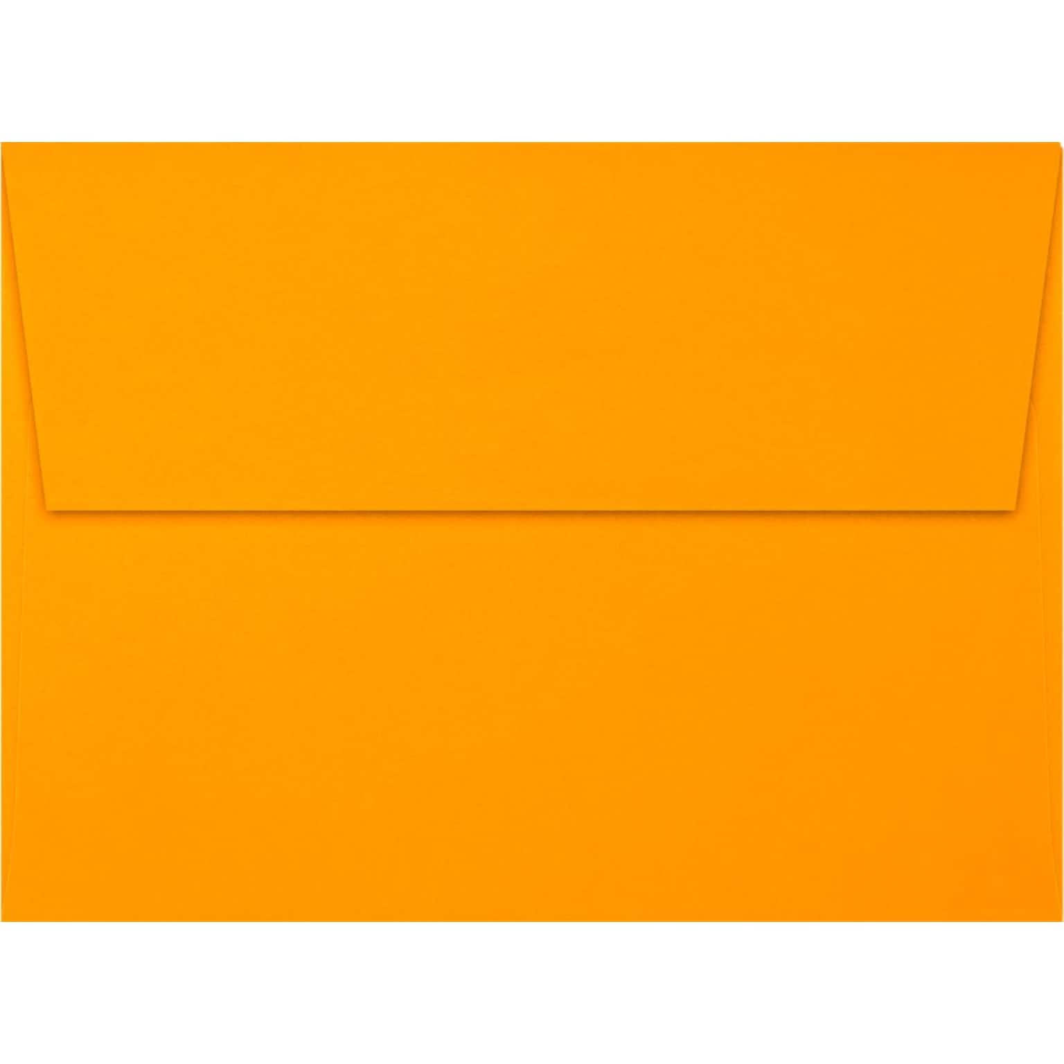 LUX A2 Invitation Envelopes (4 3/8 x 5 3/4) 500/Pack, Electric Orange (4870-UORA-500)