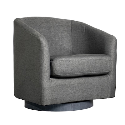 Flash Furniture Landon Fabric Upholstery Club Style Barrel Accent Armchair, Dark Gray (BSAC22060DKGR