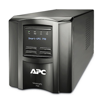 APC Series 750VA UPS with APC SmartConnect, 6-Outlets, Black (SMT750C)