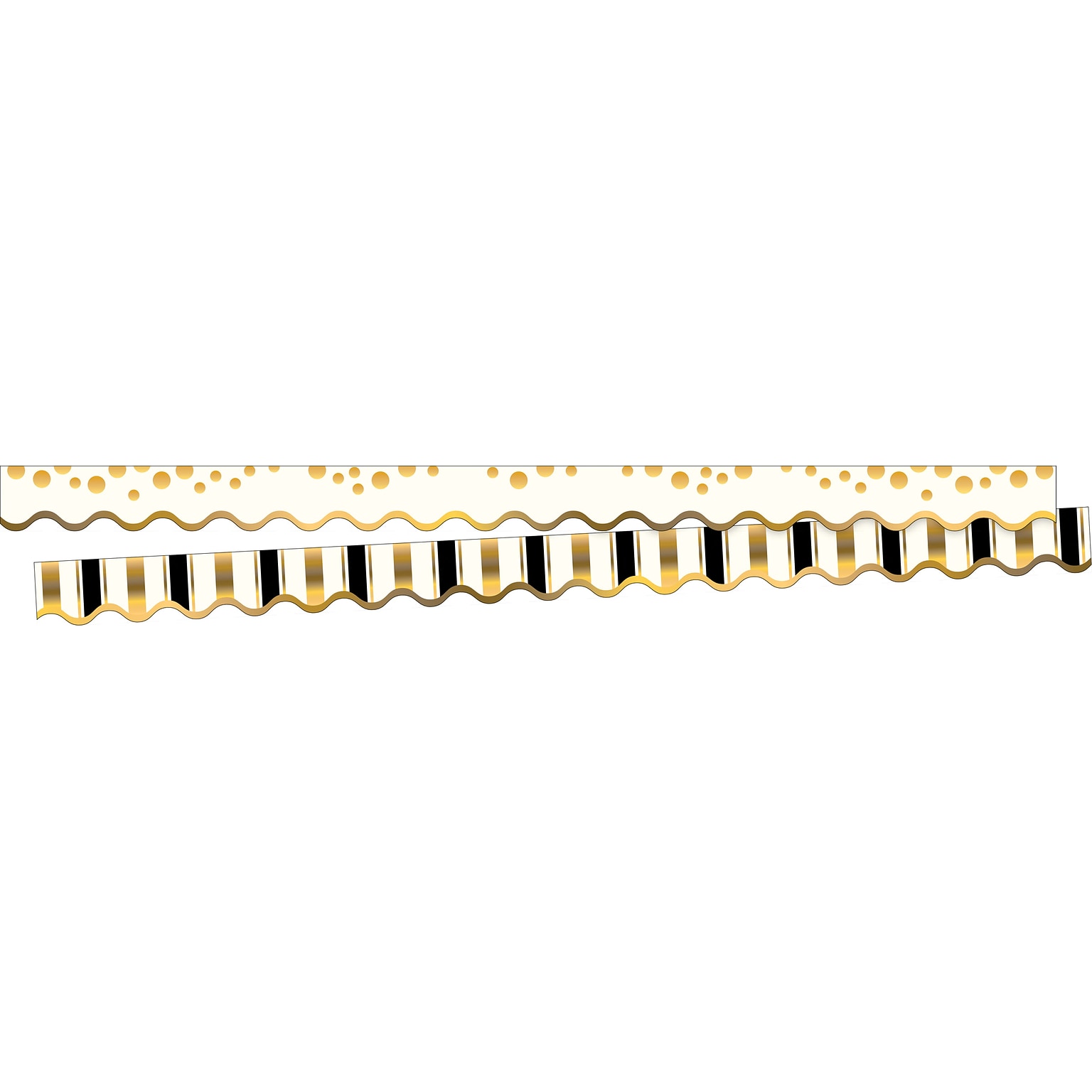 Barker Creek Gold Coins Double-Sided Scalloped Border 2-Pack, 78 Feet/Set (BC3698)