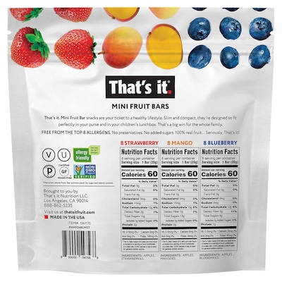 That's it Mini Fruit Bars, 0.7 oz., 24/Pack (220-02260)