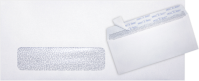 JAM Paper #10 Window Envelopes, Peel & Seal, Security Tint, 4 1/8 x 9 1/2, White, 1000 Pack (61597-1M)