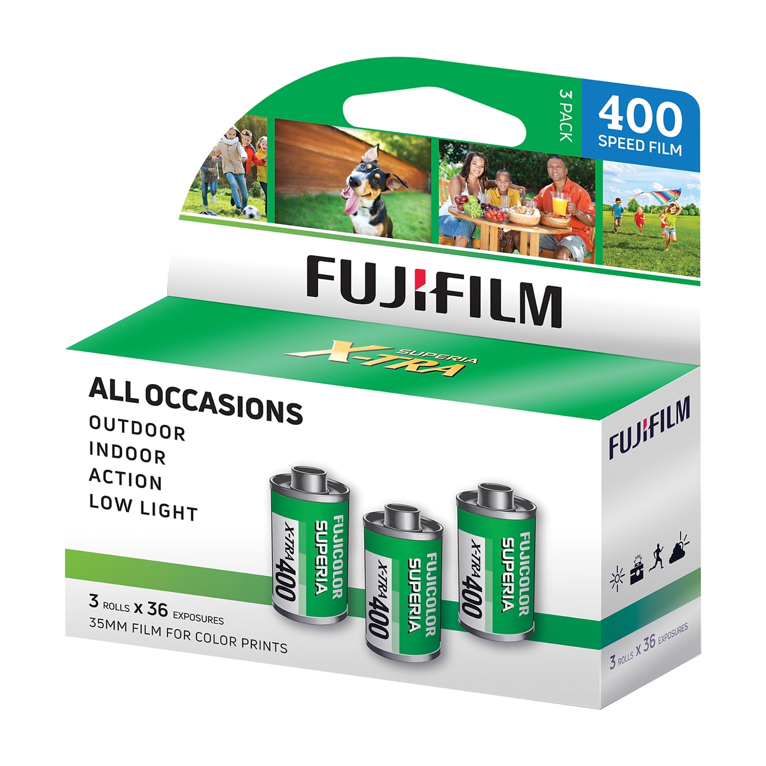 FUJIFILM Superia 400 ISO 36-Exposure Color Negative Film, 3-Pack (600022183)