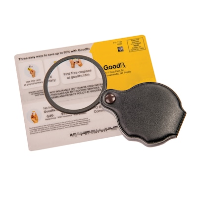 CARSON Slide-open 4x Glass Magnifier with Attached Case, (GN-11)