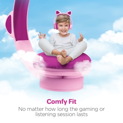 HyperGear Kombat Kitty Gaming Headset for Kids, 3.5mm, Pink (15554)