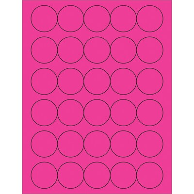 Tape Logic® Fluorescent Circle Laser Labels, 1 1/2, Fluorescent Pink, 3000/Case (LL192PK)