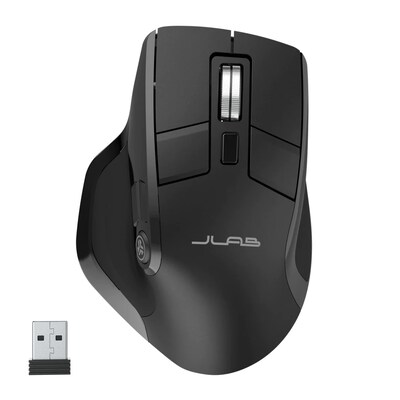 JLab EPIC Wireless Ergonomic Mouse, Black (MEPICMOUSERBLK124)