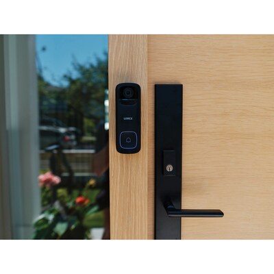 Lorex Wi-Fi 2K Wired/Wireless Smart Video Doorbell, Black (B463AJDB-E)