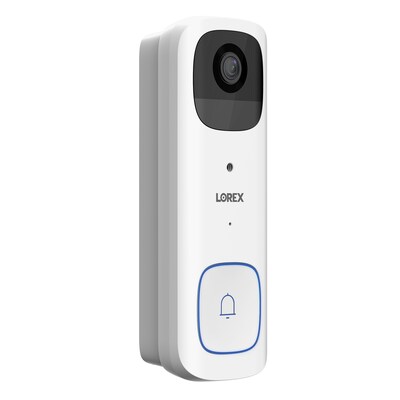 Lorex Wi-Fi 2K Wired/Wireless Smart Video Doorbell, White (B463AJD-E)