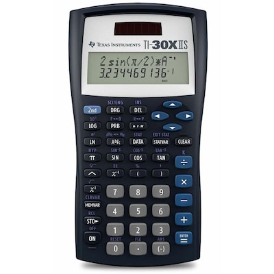 Texas Instruments TI-30X IIS 2-Line 11-Digit Solar Powered Scientific Calculator Teacher Kit, Black,