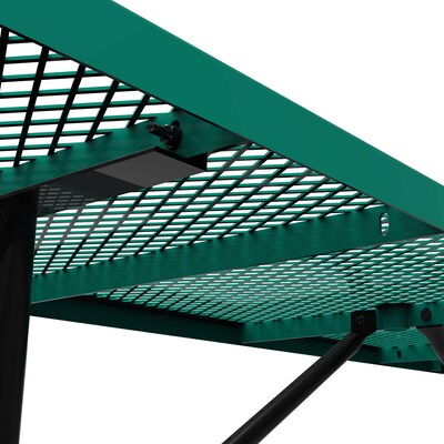 Flash Furniture Mantilla Rectangular Outdoor Picnic Table, 8' Green (SLFEML96H60LGN)