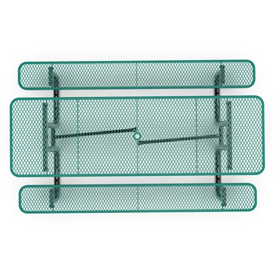 Flash Furniture Mantilla Rectangular Outdoor Picnic Table, 8' Green (SLFEML96H60LGN)