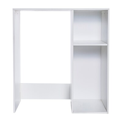 Flash Furniture Lotus Engineered Wood Mini Fridge Bookshelf Storage Station, White (NAN17300WH)