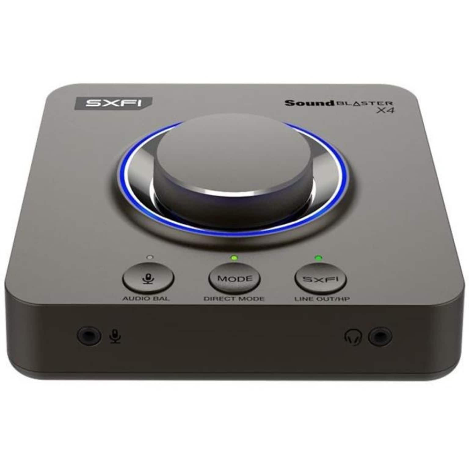 Sound Blaster X4 Hi-res USB Type C 7.1 Sound Channels Gaming External Sound Card (70SB181500000)