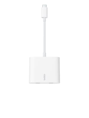 Belkin 2-Slot USB-C Data + Charge Adapter, White (WCZ002BTWH)