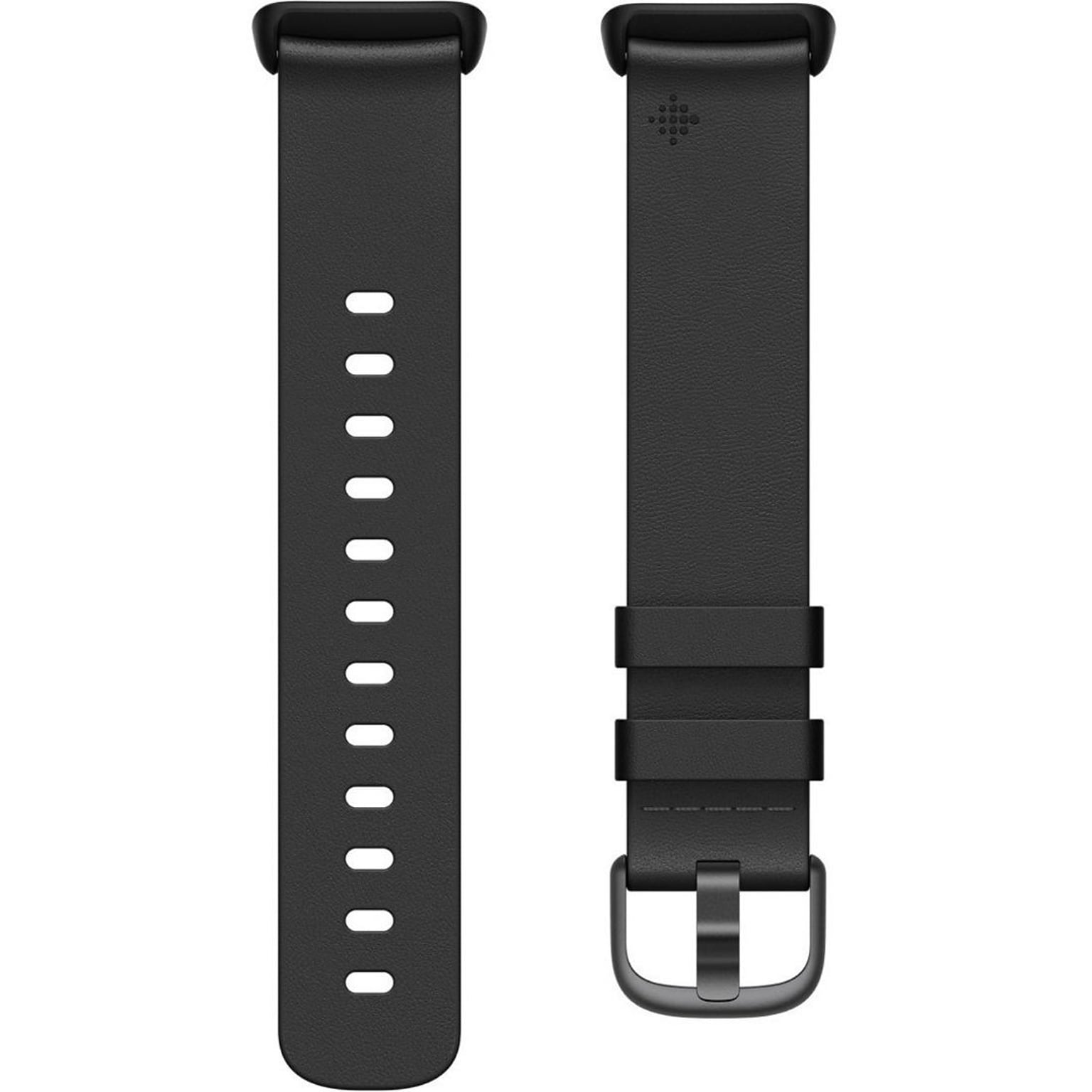 Google Fitbit Charge 6 & Charge 5 Premium Horween Leather Bands, Black (FB181LBBKL)