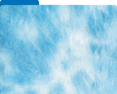 Barker Creek Tie-Dye & Ombré File Folder, 1/3-Cut Tab, Letter Size, Assorted, 12/Pack (2014)