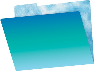 Barker Creek Tie-Dye & Ombré File Folder, 1/3-Cut Tab, Letter Size, Assorted, 12/Pack (2014)