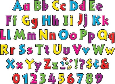 Barker Creek Rainbow Letter Pop-Out, 1209 Characters/Set (4429)