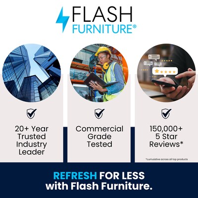 Flash Furniture Archer Faux Fur Folding Saucer Chair, Black (FVFSC027BKBK)