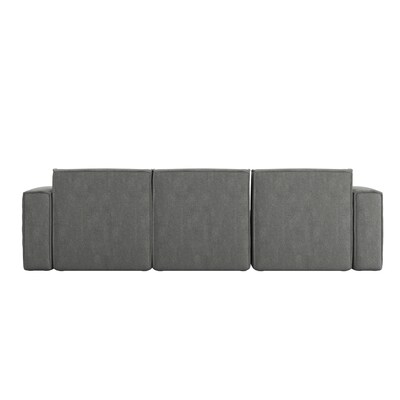 Flash Furniture Bridgetown 101.5" Fabric Modular Sectional Sofa, Dark Gray, 4-Pieces (ISIT22314SECDKG)