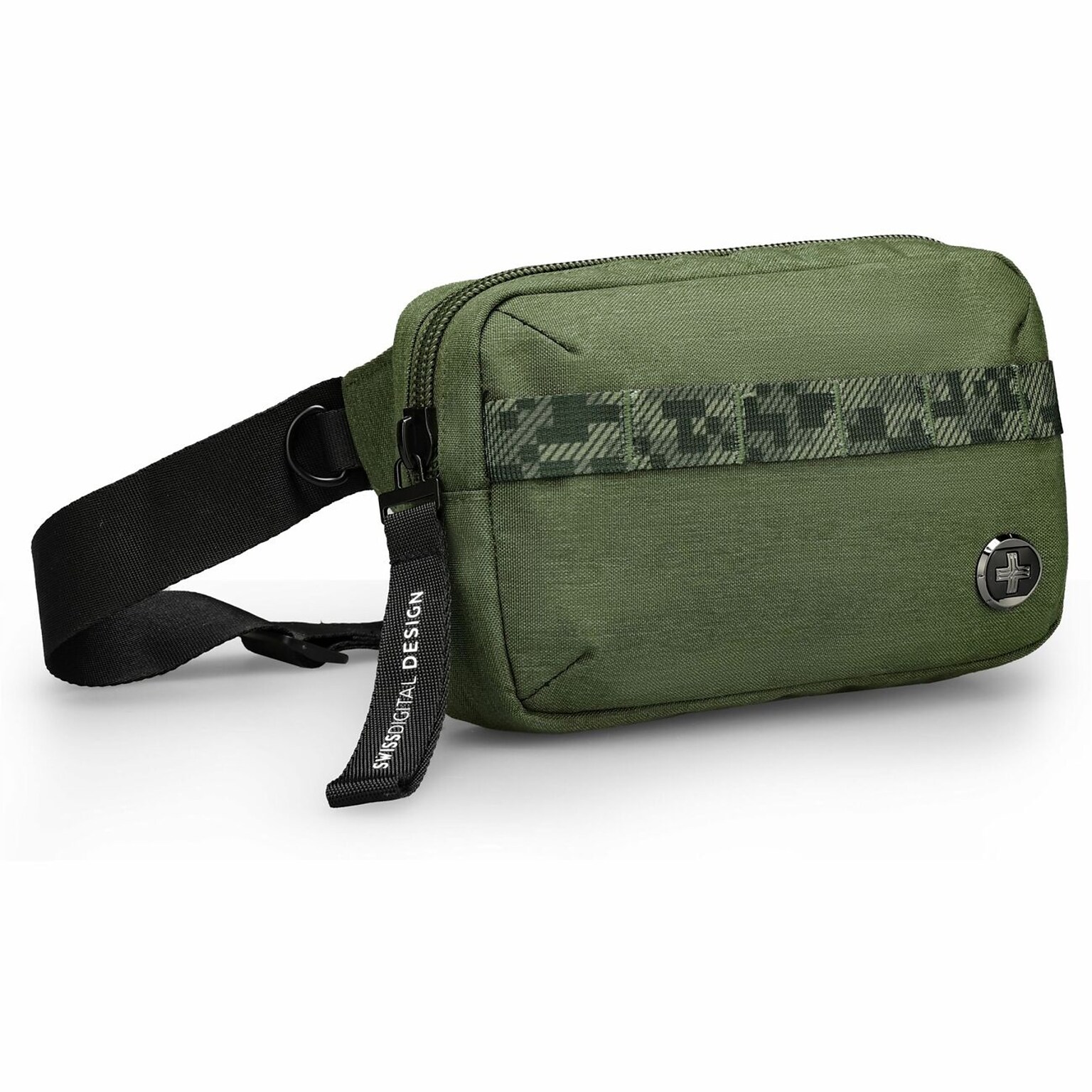 Swissdigital Design BERG Dark Green Dragon Dance Cordura Sling Bag, 2l (SD9521-23)