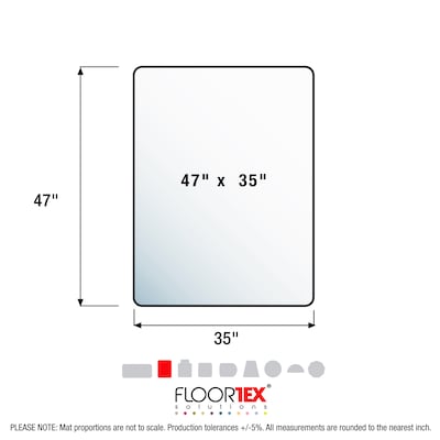 Floortex Ultimat Hard Floor Chair Mat, 35" x 47", Clear Polycarbonate (128919ER)