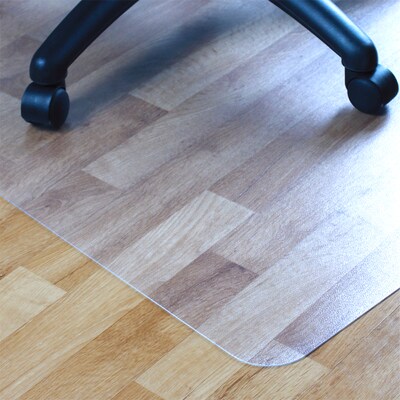 Floortex Ecotex Hard Floor Chair Mat, 46" x 60", Clear Marvec BioPVC (NRCMFLFS0004)