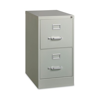 Alera Commercial 2-Drawer Vertical File Cabinet, Letter Size, Lockable, 28.37"H x 15"W x 22"D, Light Gray (HVF152229LG)