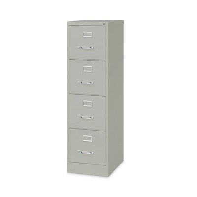 Alera Commercial 4-Drawer Vertical File Cabinet, Letter Size, Lockable, 52H x 15W x 22D, Light Gr