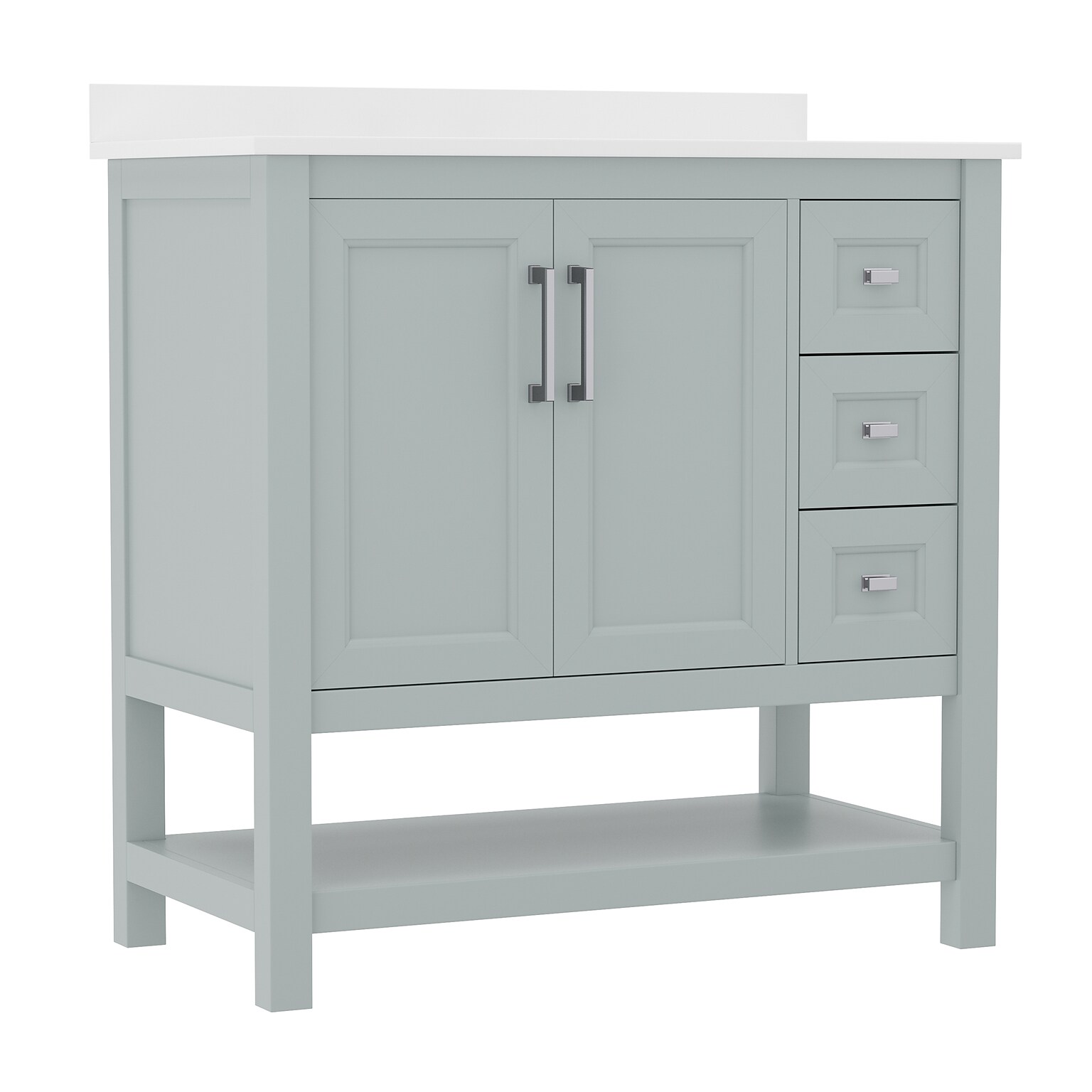 Flash Furniture Vega Bathroom Vanity with Sink, 36 Inch, Sage (FSVEGA36KDSG)