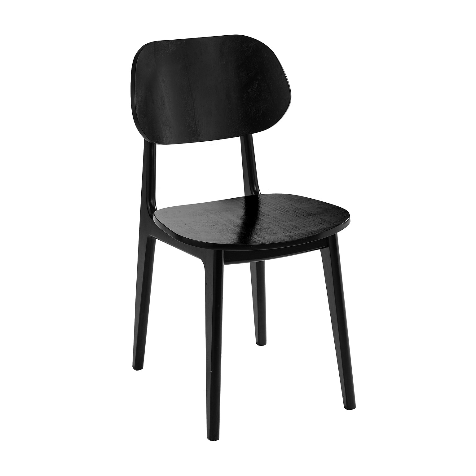 Flash Furniture Verona Contemporary Solid Wood Dining Chair, Black (XUCH103673BLK)