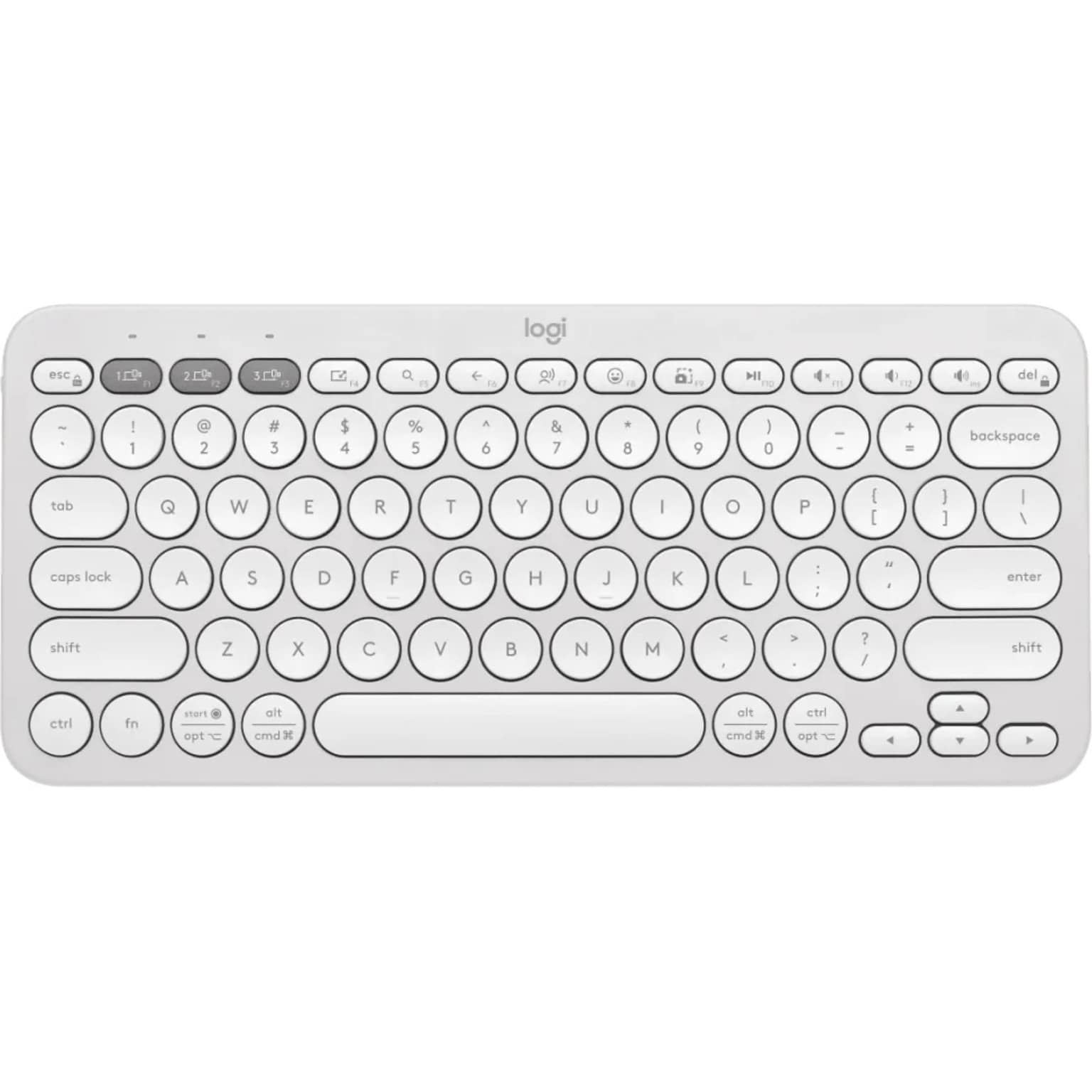 Logitech PEBBLE KEYS 2 K380S Wireless Slim Keyboard , Tonal White (920-011776)