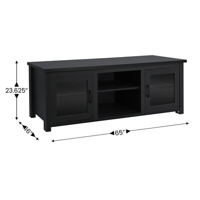 Flash Furniture Sheffield Classic TV Stand, Screens up to 80", Black (GCMBLK65BLK)